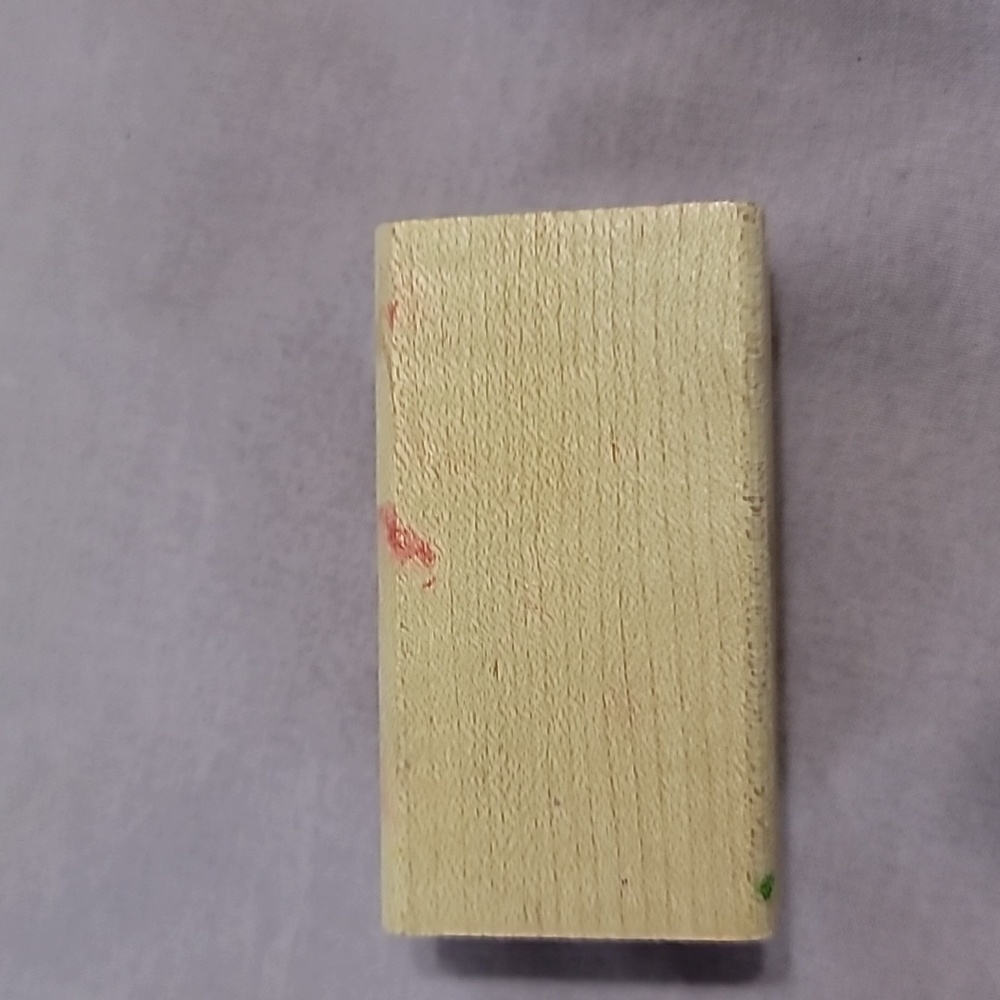 Happy Birthday Phrase Wooden Rubber Stamp